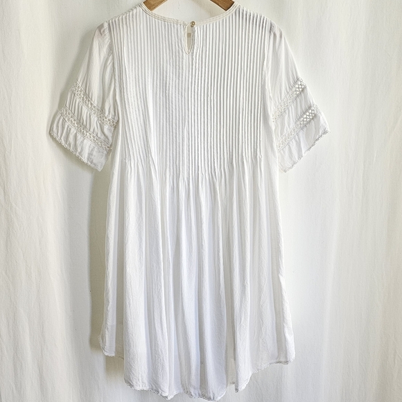 🇨🇦 Aritzia Wilfred White Sonore Embroidery Dress - Picture 7 of 16